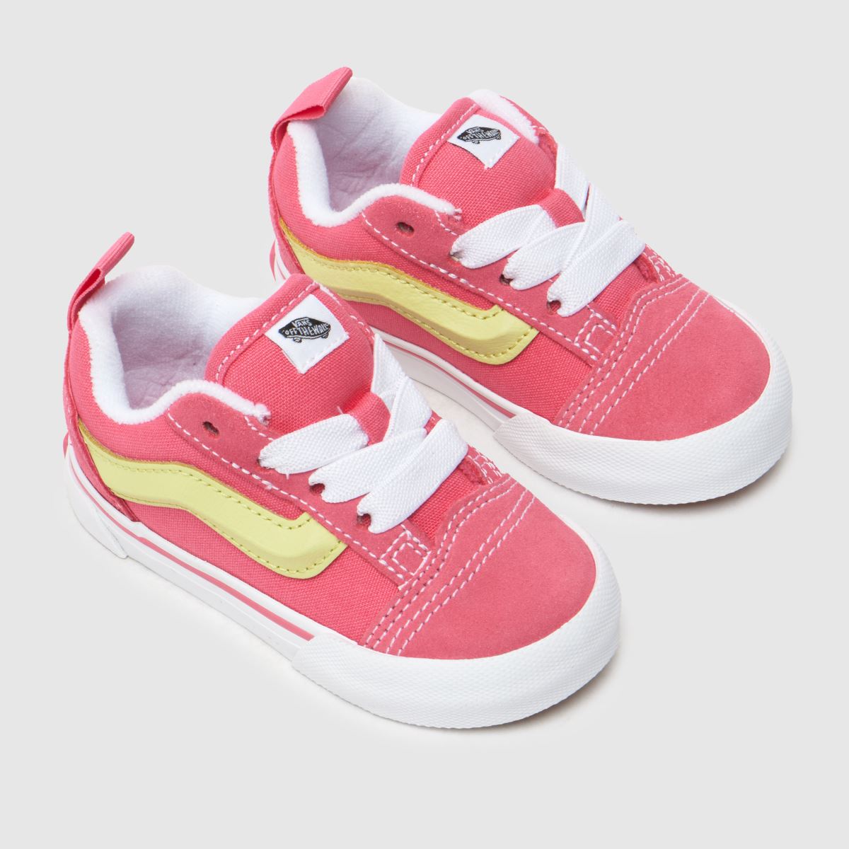 Vans rosa multifärgade knu skool flickor småbarnsskor