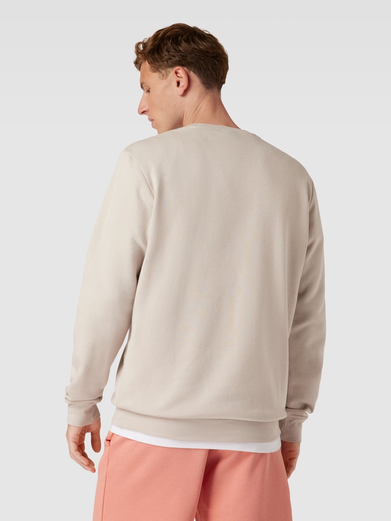 Sweatshirt mit Rundhalsausschnitt Modell 'FEELCOZY' in beige