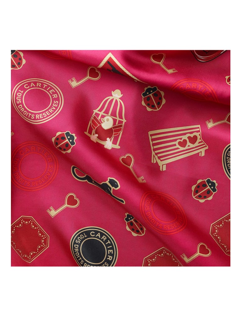 Eșarfă de mătase Cartier Diabolo de Cartier, 90 x 90 cm, CROS000083