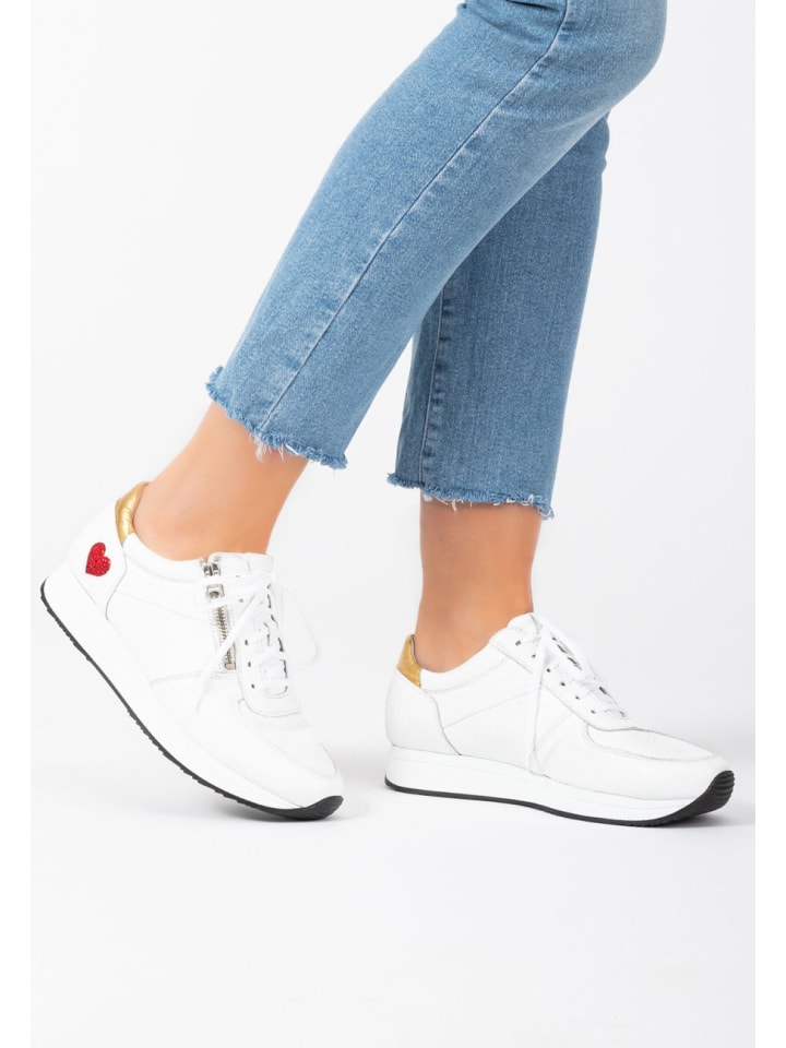 VITAFORM Hirschleder Sneaker in weiß günstig kaufen
