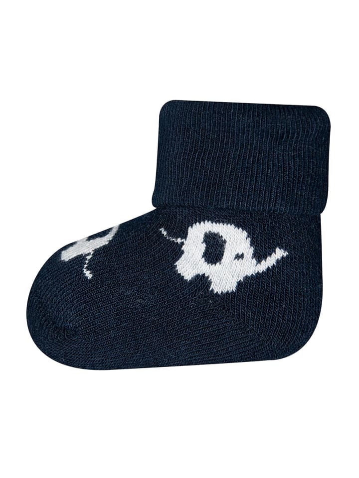 ewers 6er-Set Newborn Socken GOTS Elefant in navy-grau günstig kaufen onesize
