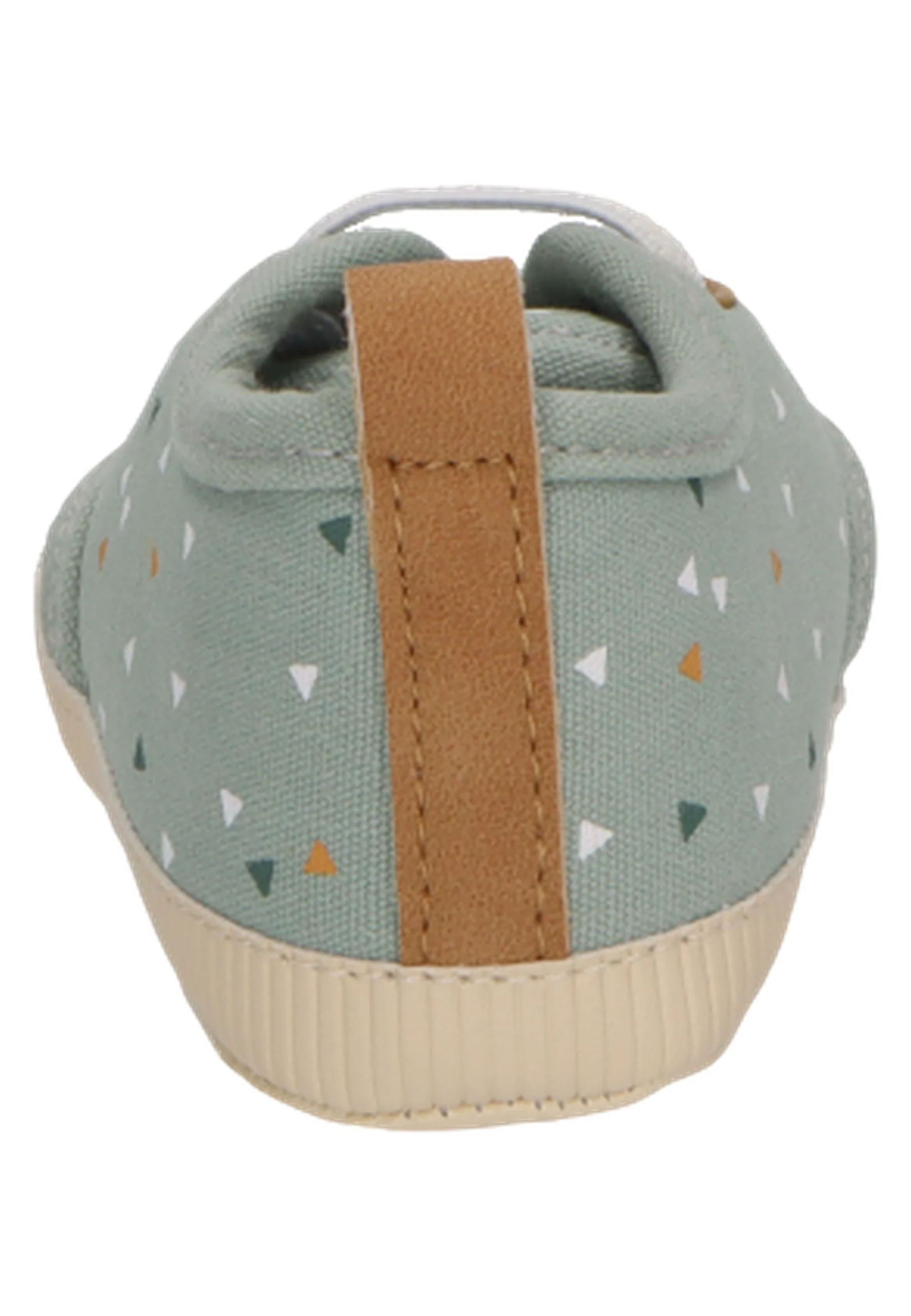 Babyschuh mit elastischen Schnürsenkeln in steingrün