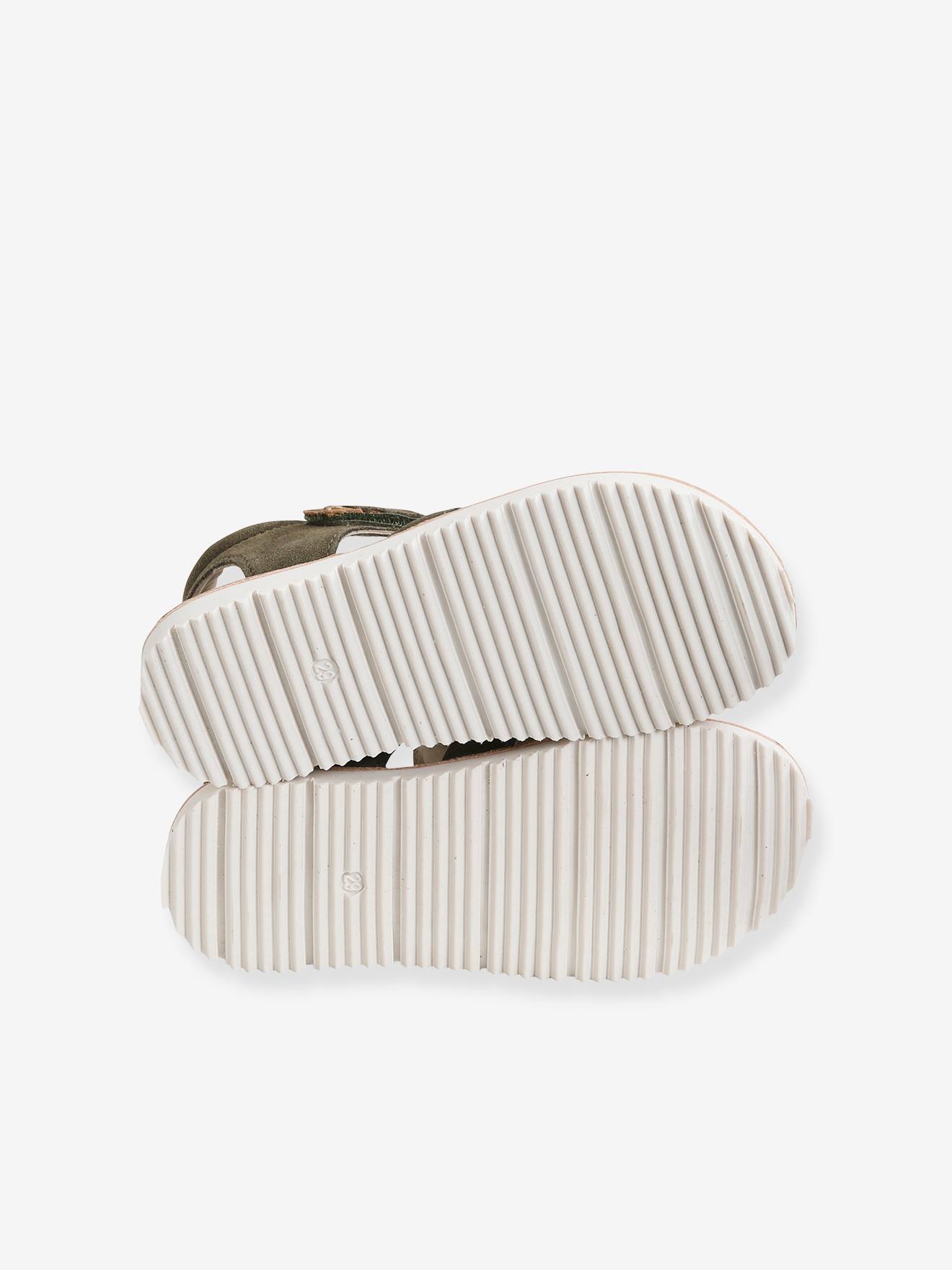 Vertbaudet Jungen Klett-Sandalen - camelfarben
