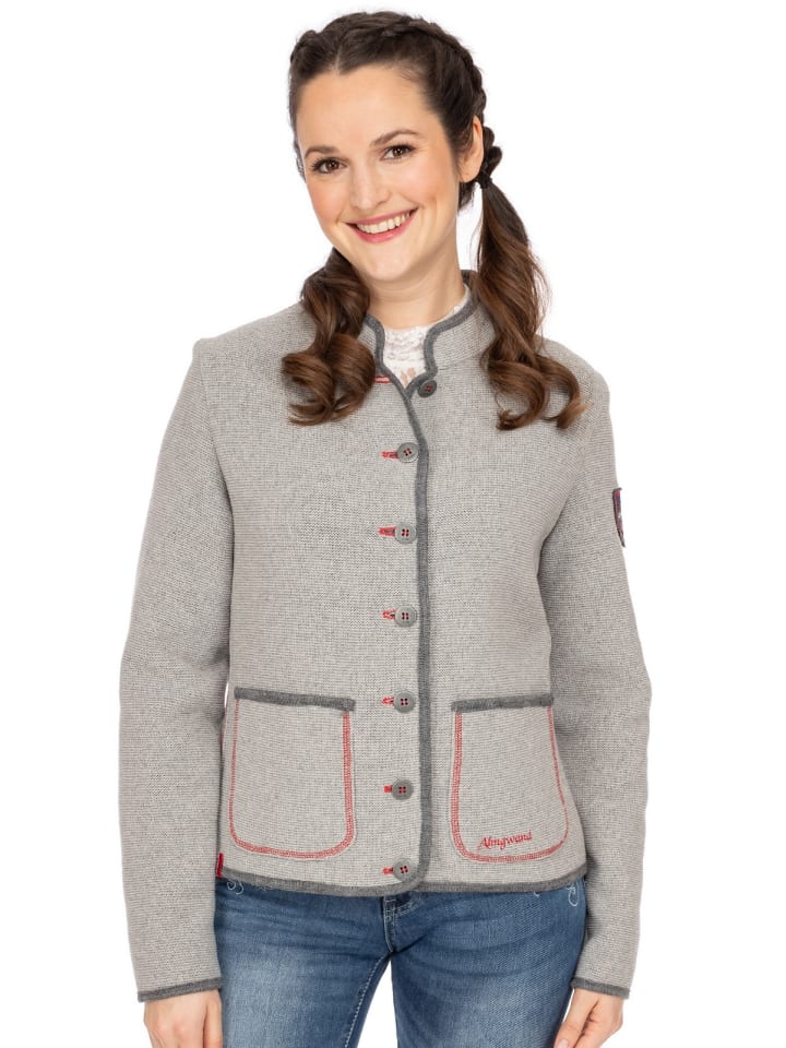 Almgwand Strickjacke STANSKOGEL in grau günstig kaufen