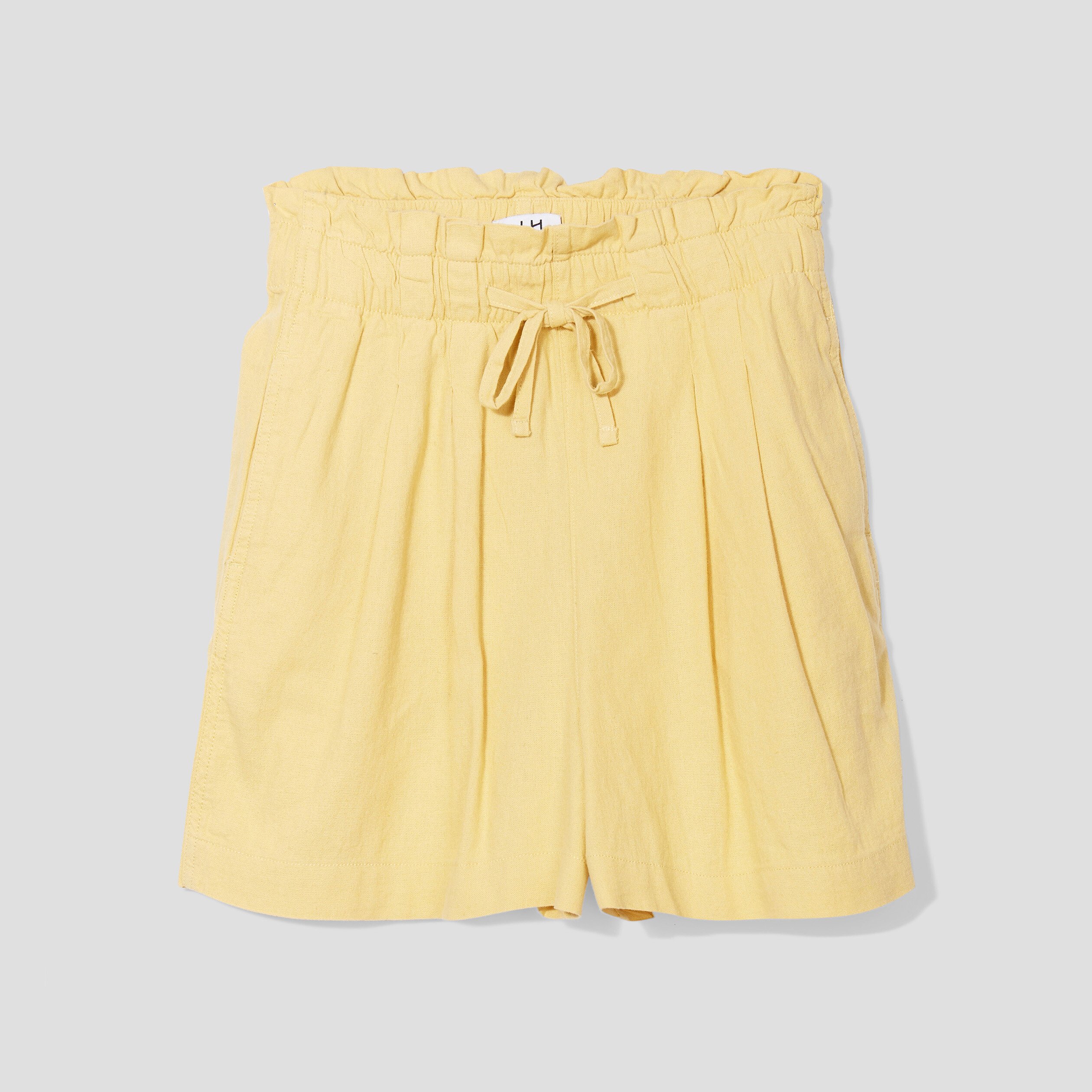 Short évasé à taille élastiquée jaune clair femme | La Halle
