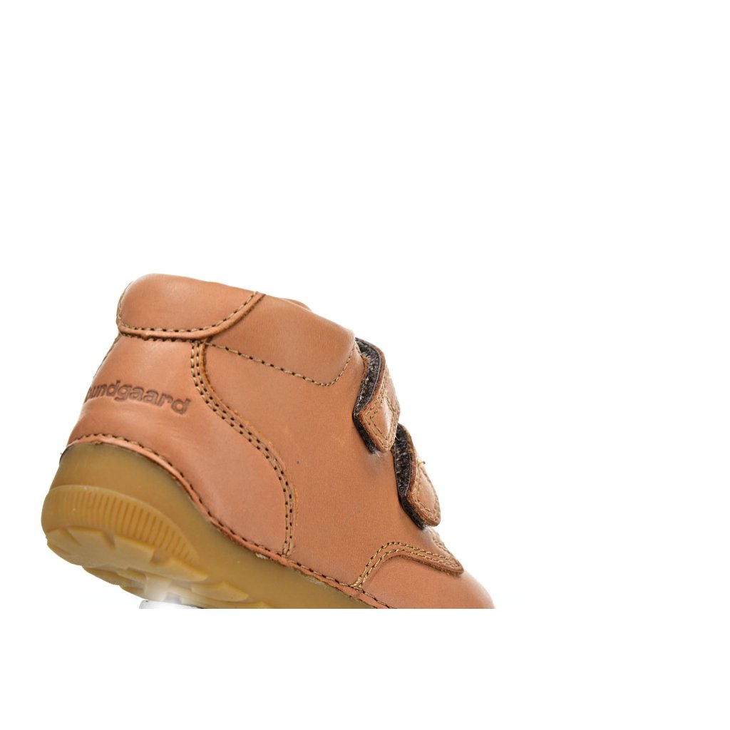 Bundgaard Petit Velcro Cognac braune Mid Cut Barfußschuhe