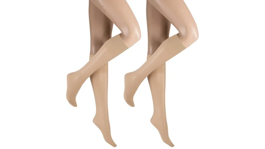 Hudson Damen Kniestrümpfe Lilly Put 20 DEN 2er Pack paloma