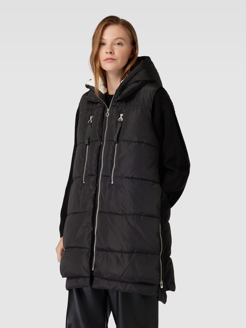 Steppweste im Double-Layer-Look Modell 'NEWNORA' in schwarz