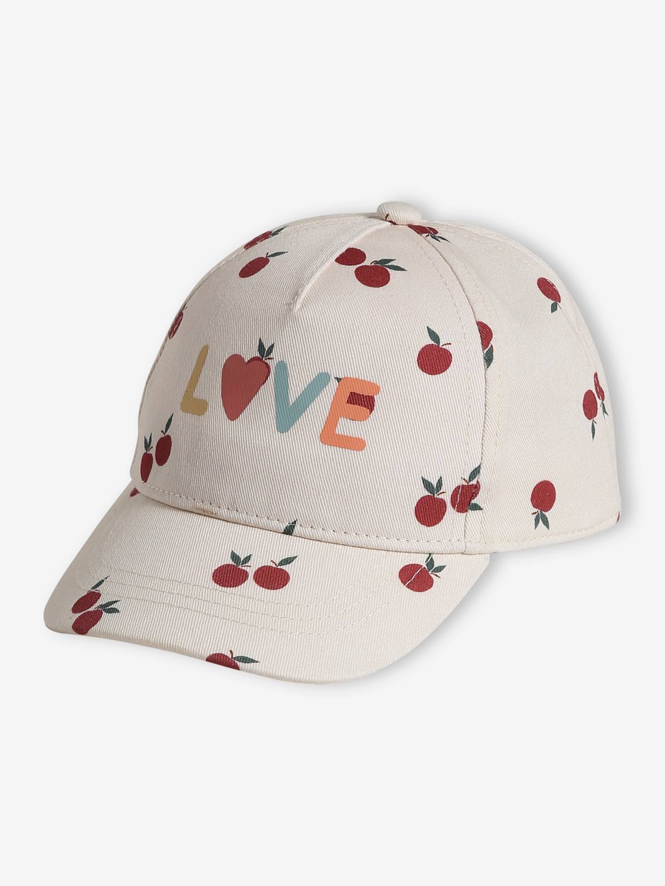 Vertbaudet Mädchen Baby Cap, Äpfel - wollweiß