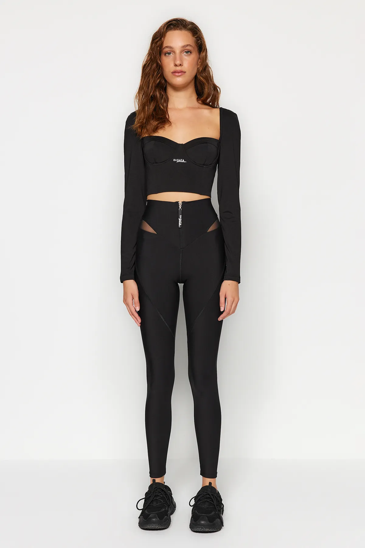 Trendyol Collection  Sport-Leggings - Schwarz - Hoher Bund