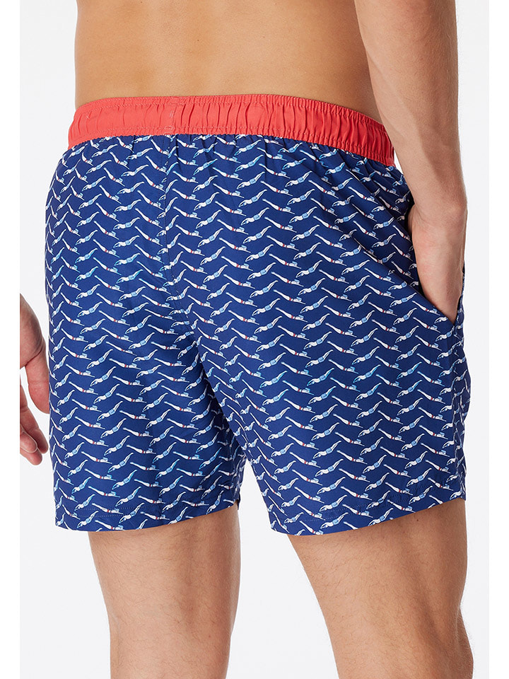 Schiesser Badeshorts in Blau/ Rot günstig kaufen