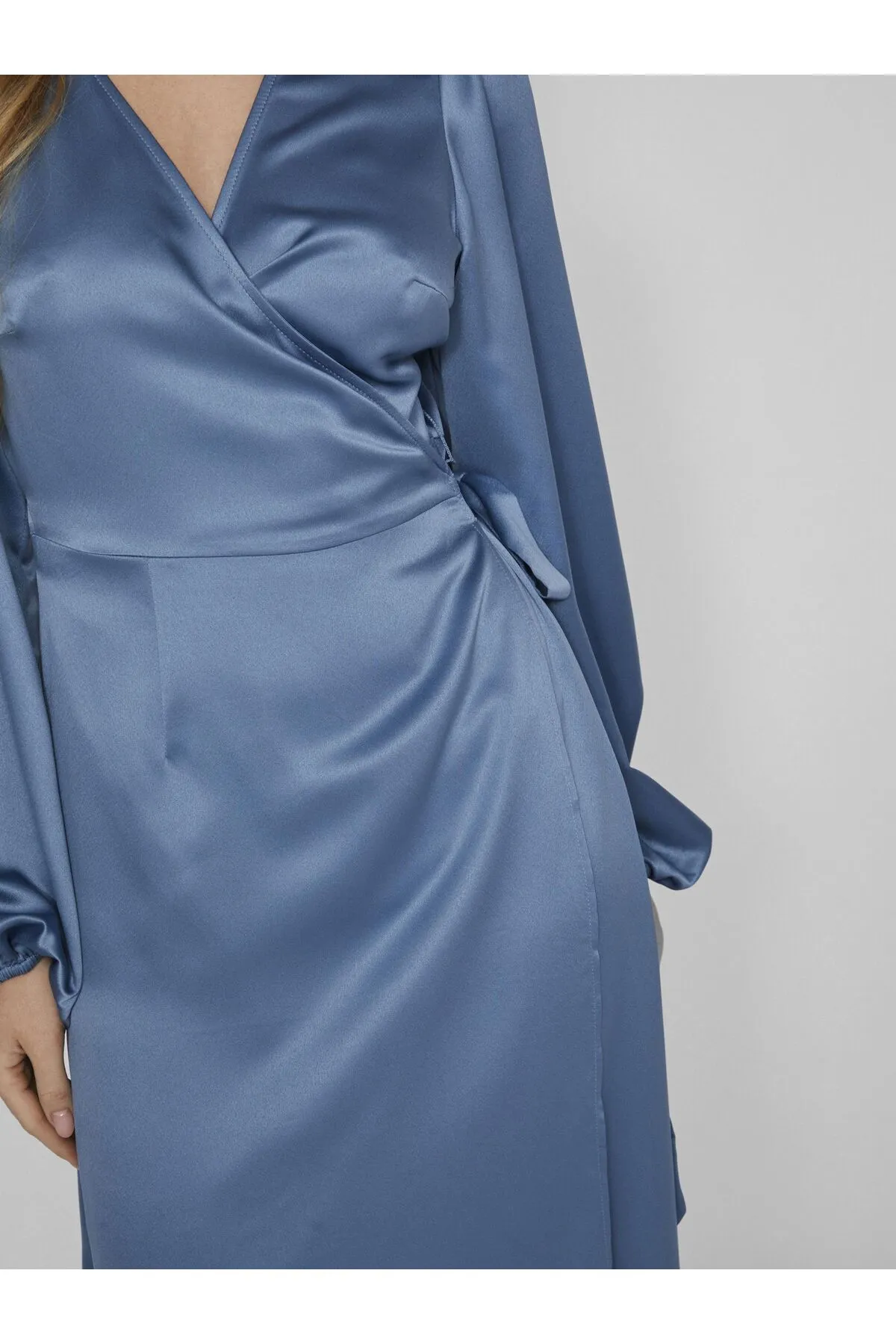 VILA  Wickelkleid Langärmeliges Maxi