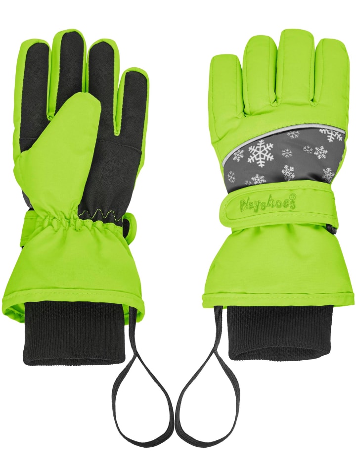 Playshoes Finger-Handschuh Schneeflocken in Grün günstig kaufen