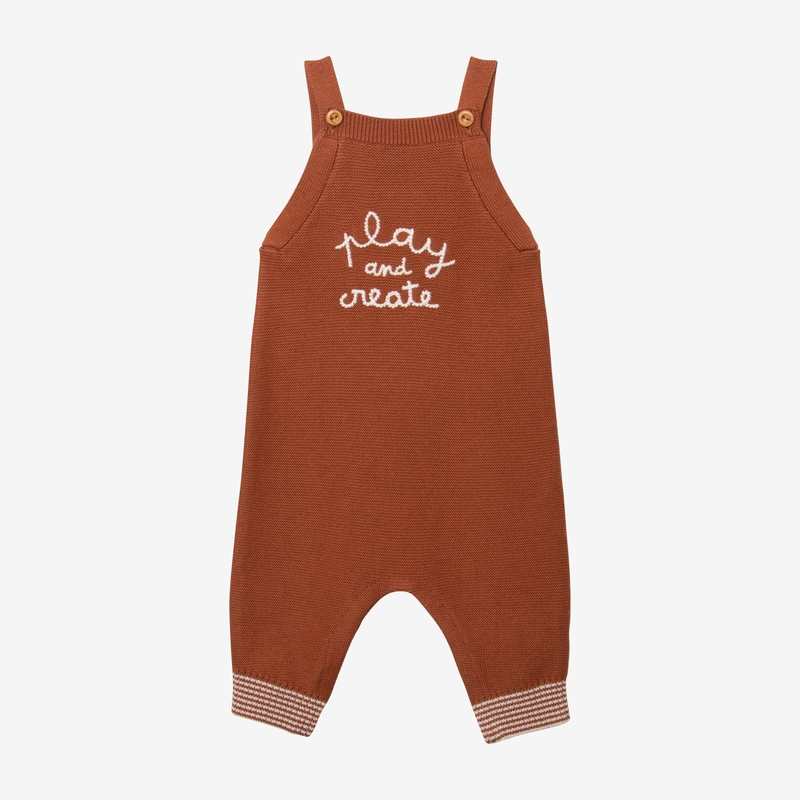 Salopette bébé tricot caramel marron Catimini