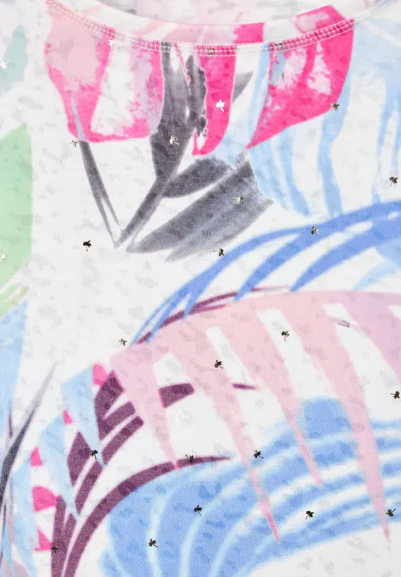 CECIL Burn Out Print Shirt