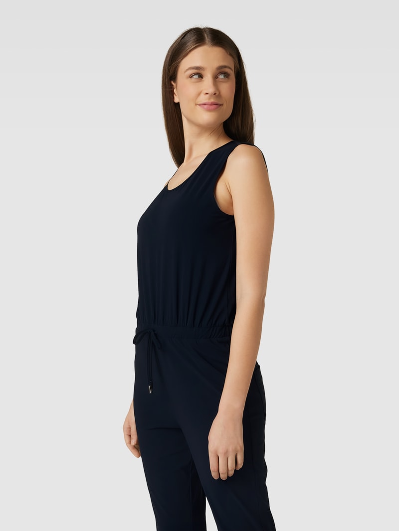Jumpsuit mit Rundhalsausschnitt Modell 'Ecetera' in marineblau