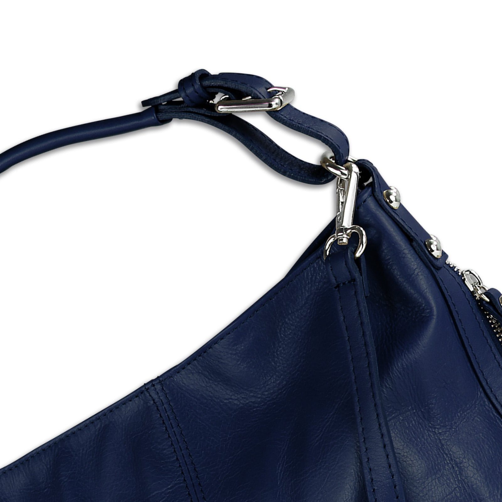 Toscanto Beuteltasche Toscanto Damen Beuteltasche Shopper Leder (Beuteltasche), Damen Beuteltasche, Shopper Leder, blau, Größe ca. 35cm