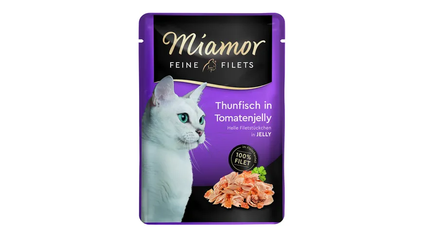Miamor Katzennassfutter Feine Filets in Jelly Thunfisch in Tomatenjelly 100 g