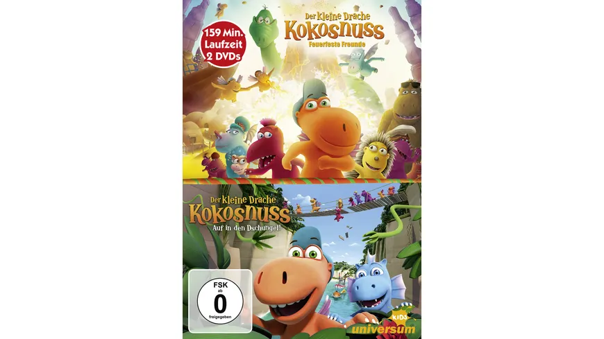 Der kleine Drache Kokosnuss Film 1&2  [2 DVDs]