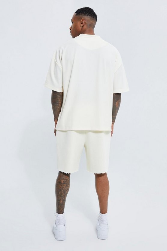 Geripptes Oversize Ottoman T-Shirt