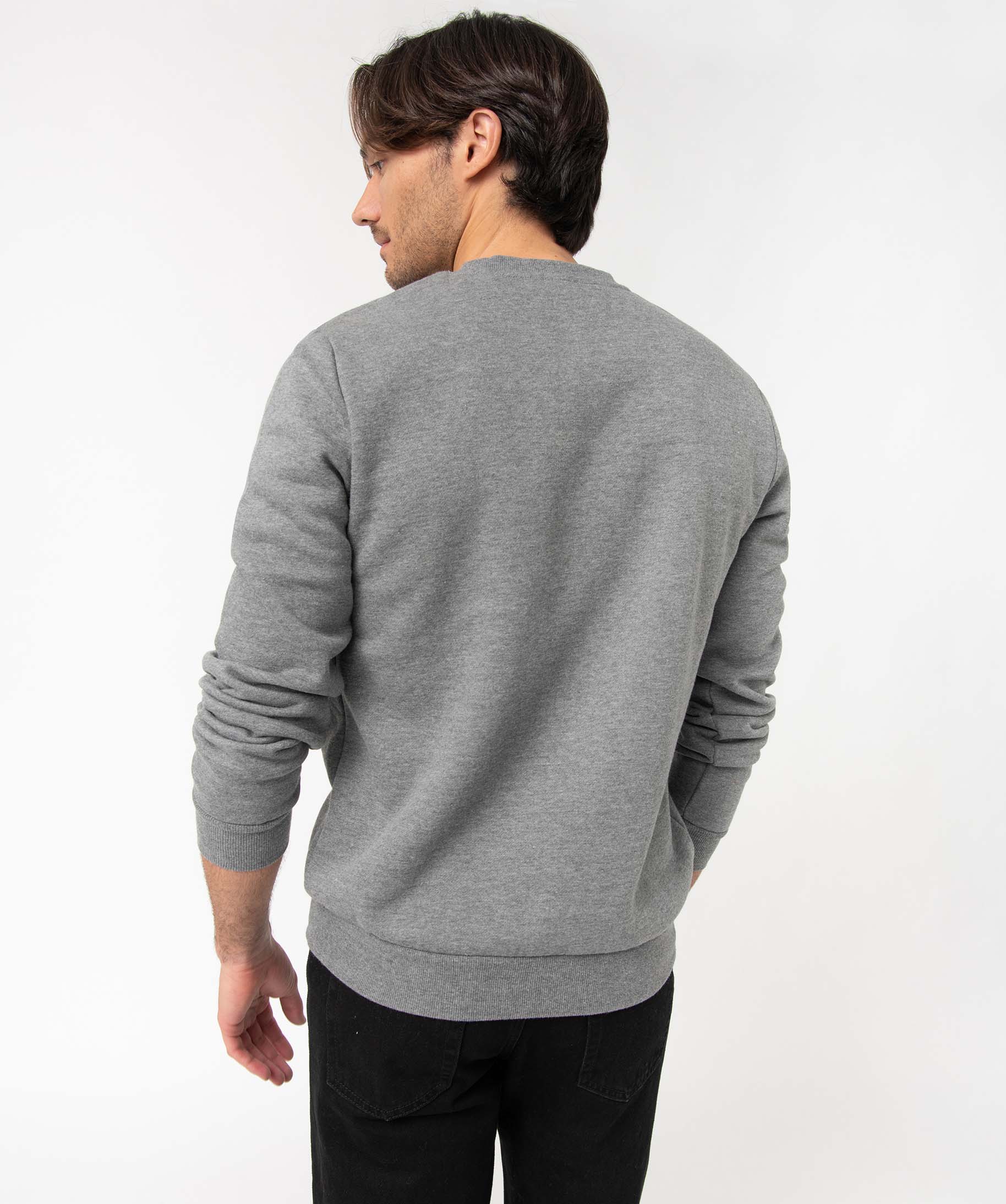 Sweat homme avec intérieur molletonné gris | GEMO