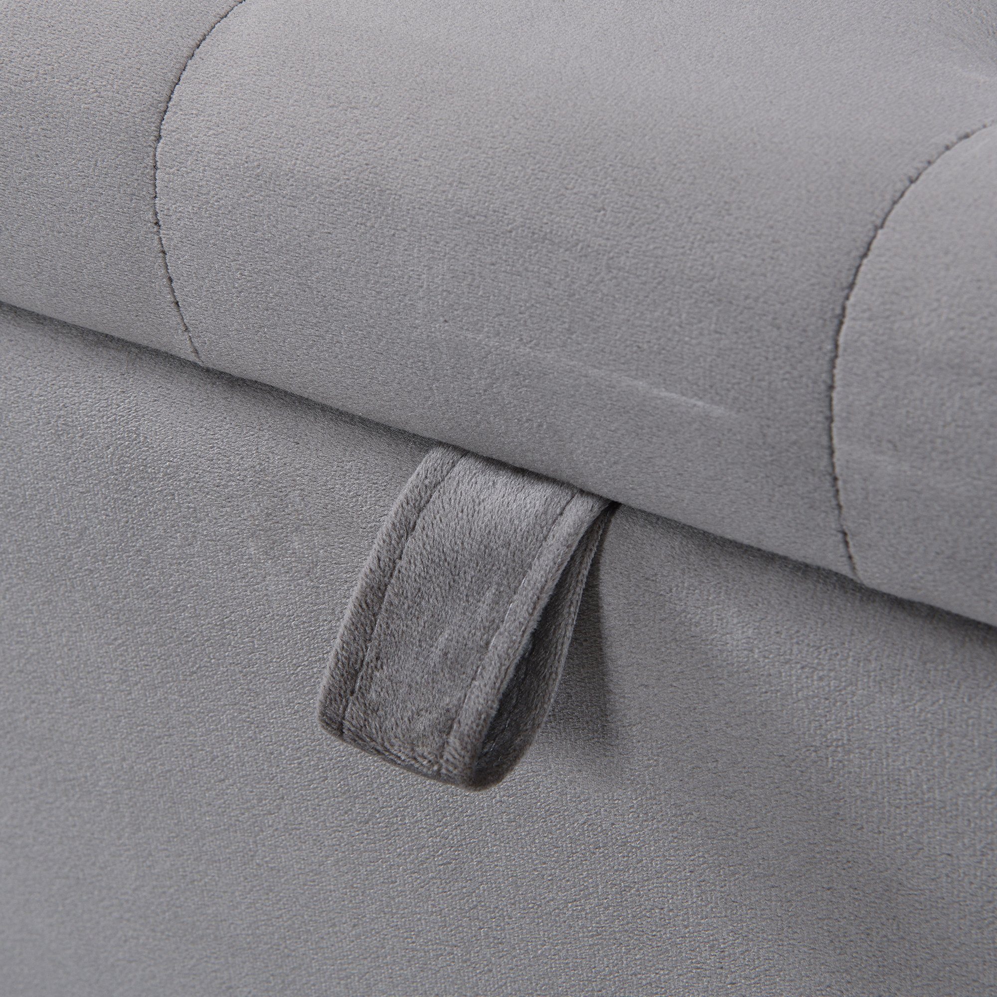 WISHDOR Polsterbett Doppelbett Stauraumbett (grau 138 x 41 x 42 cm), Bank mit Stauraum Betthocker Polsterbank