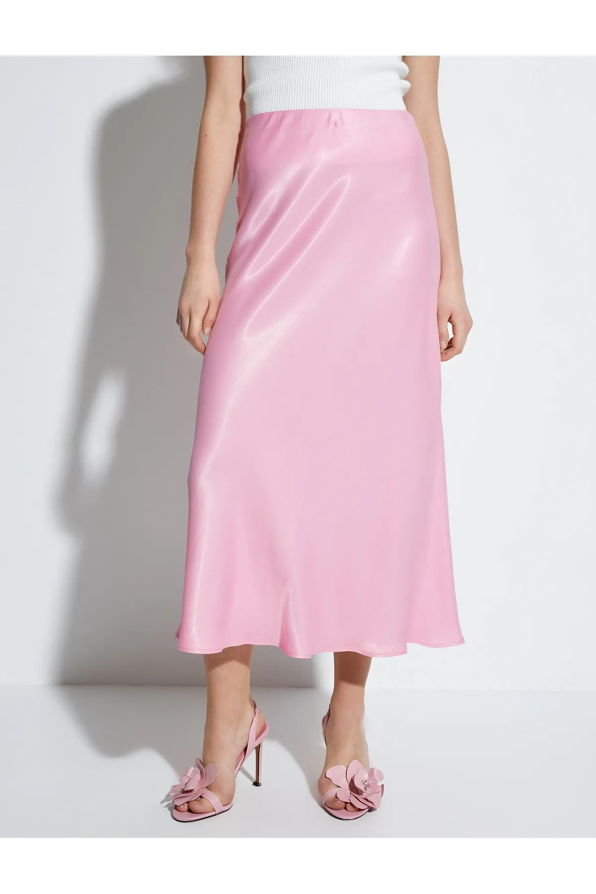 Koton  Midi-Satinrock mit normaler Taille