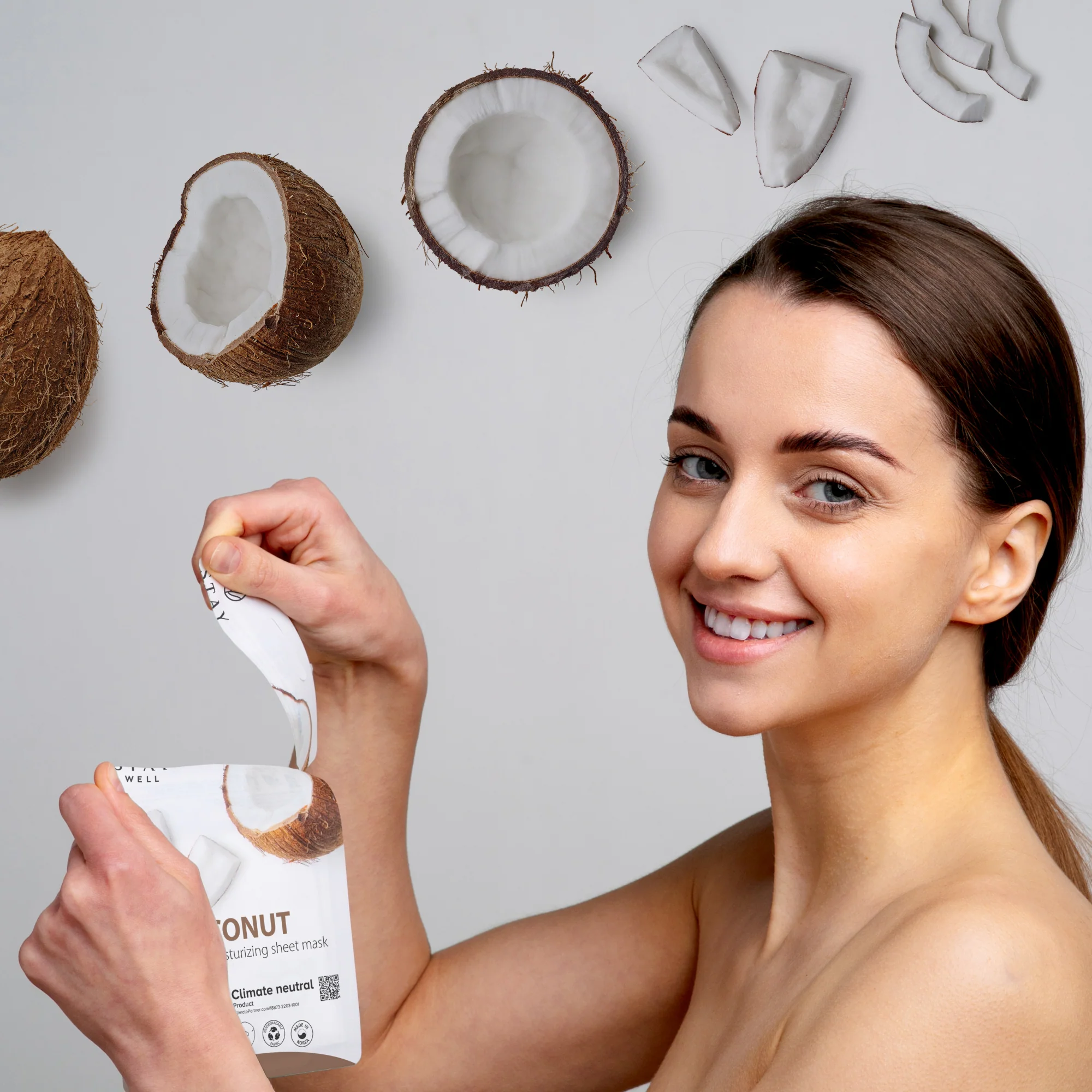 Mascarilla facial vegana de coco - Hidratante