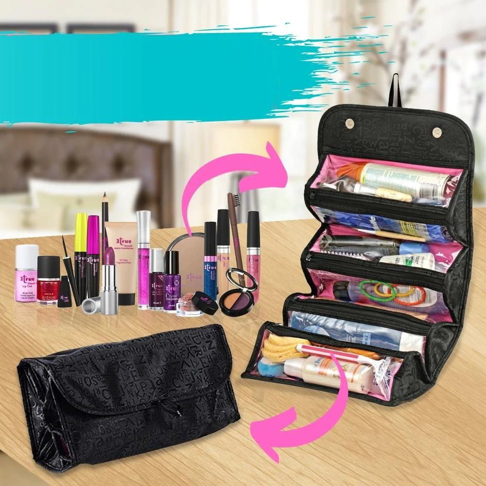 MAVURA Kulturbeutel Roll&Go Faltbare Kosmetiktasche Kosmetikbeutel Kulturbeutel Kulturtasche Schminktasche Waschtasche