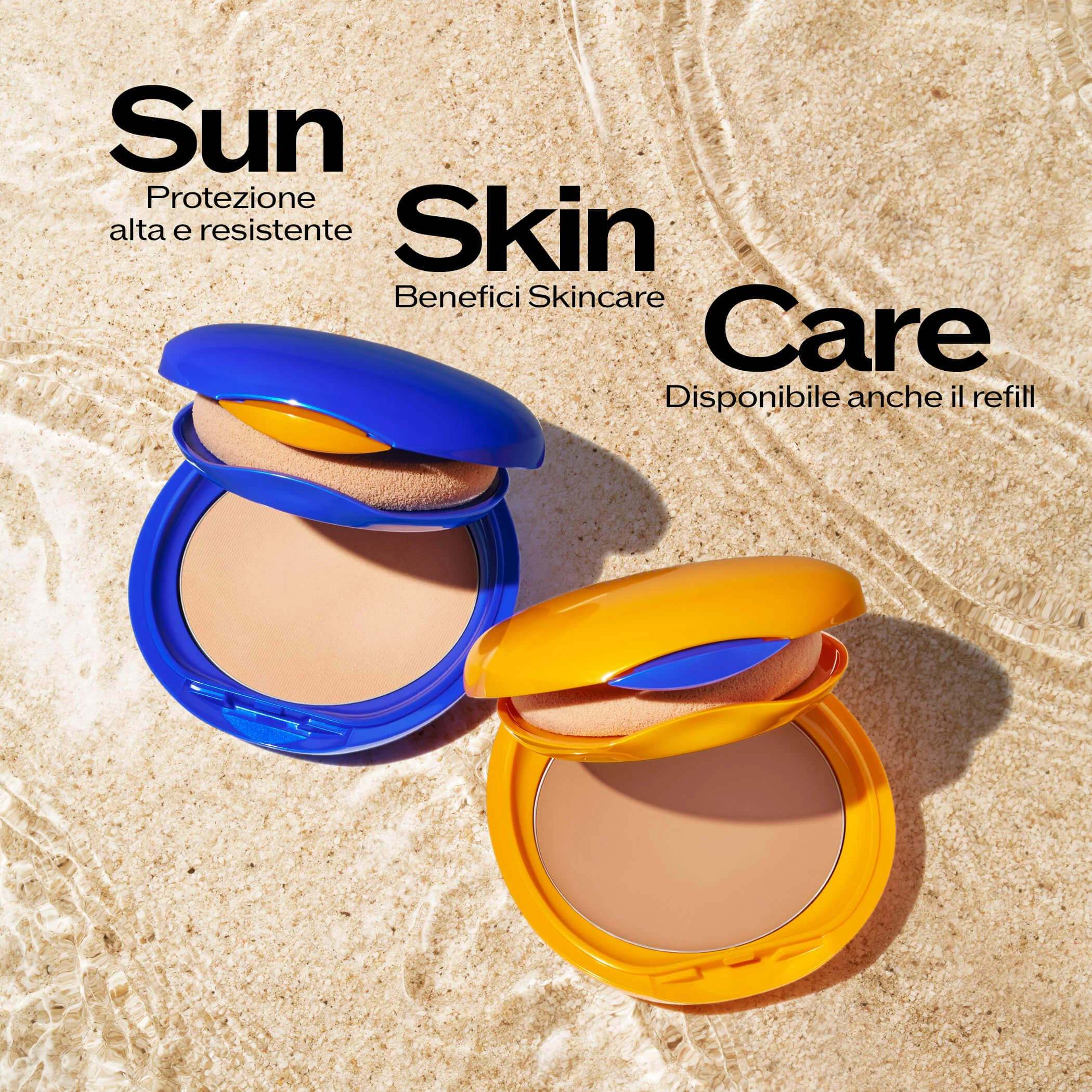 Solari Tanning Compact SPF10 - Krema za sunčanje za lice, Kompaktni puder, Kremasti puder
