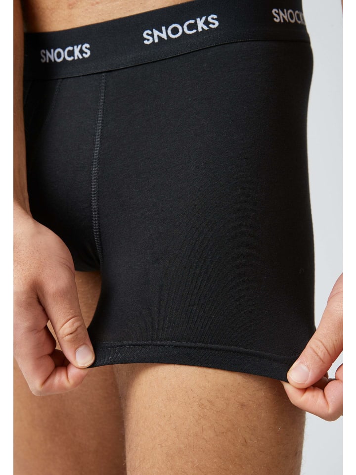 SNOCKS Boxershorts aus Bio-Baumwolle 6 Stück in Schwarze Streifen günstig kaufen