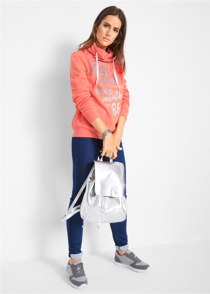 Sweatshirt mit Glitzerdruck