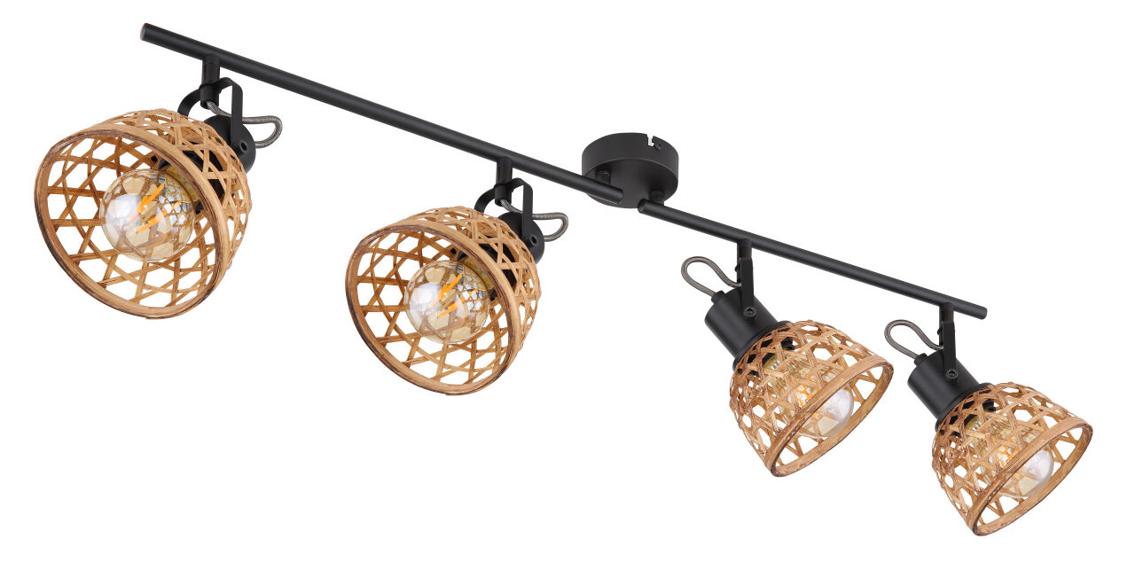 Globo Lighting - WENNA - Strahler Metall schwarz matt, 4x E27 LED