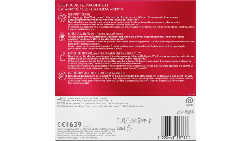 Durex Kondome Gefühlsecht XXL