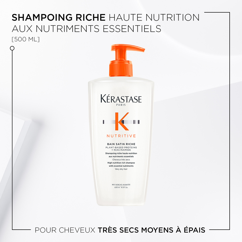 Kérastase Bain Riche Shampoing riche haute nutrition pour cheveux très secs moyens à épais