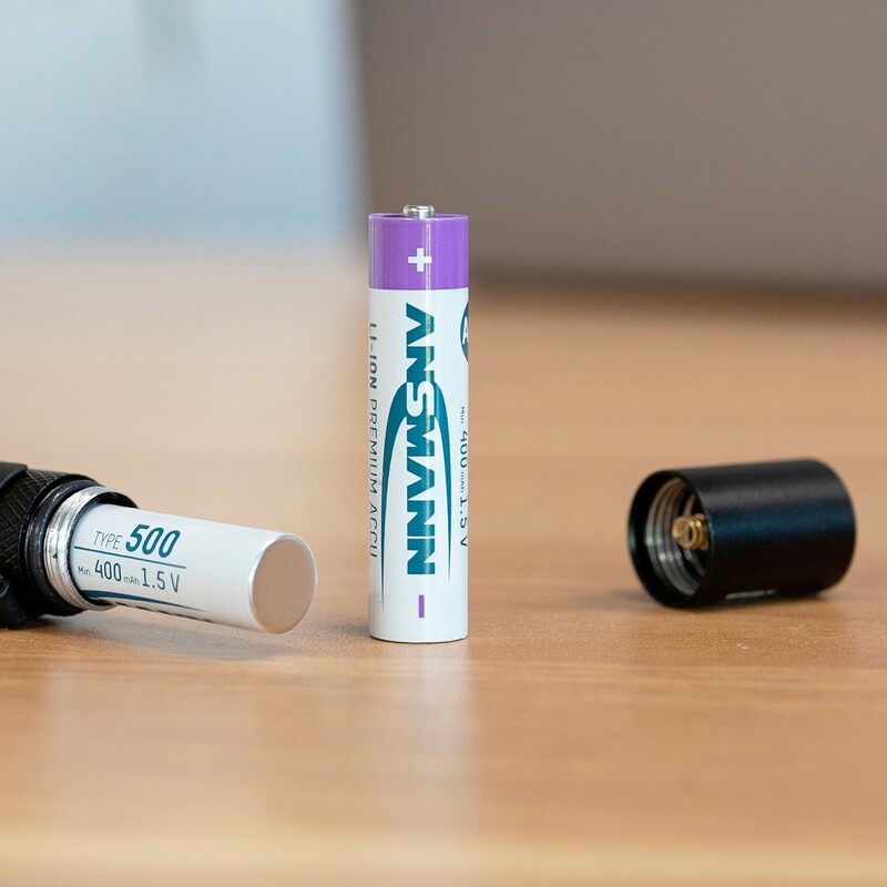 Ansmann Akku Li-Ion Micro AAA Typ 500 &ndash; 4 Stück