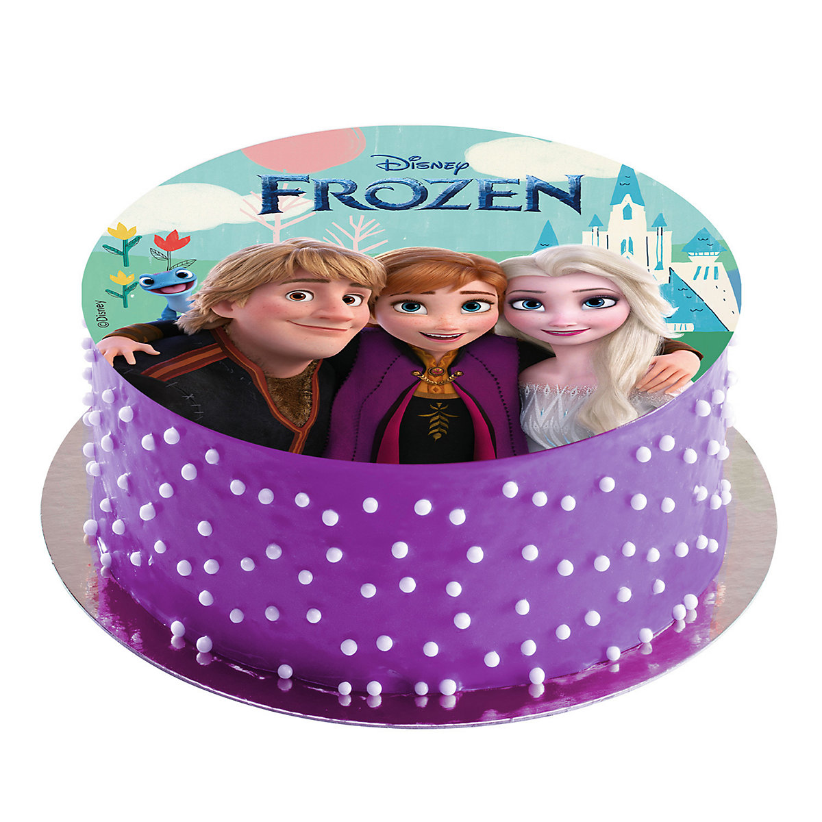 2er Set Frozen Essbarer Tortenaufleger + Mini-Törtchenaufleger