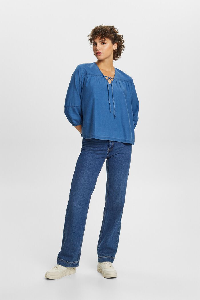 Bluse aus Baumwolltwill