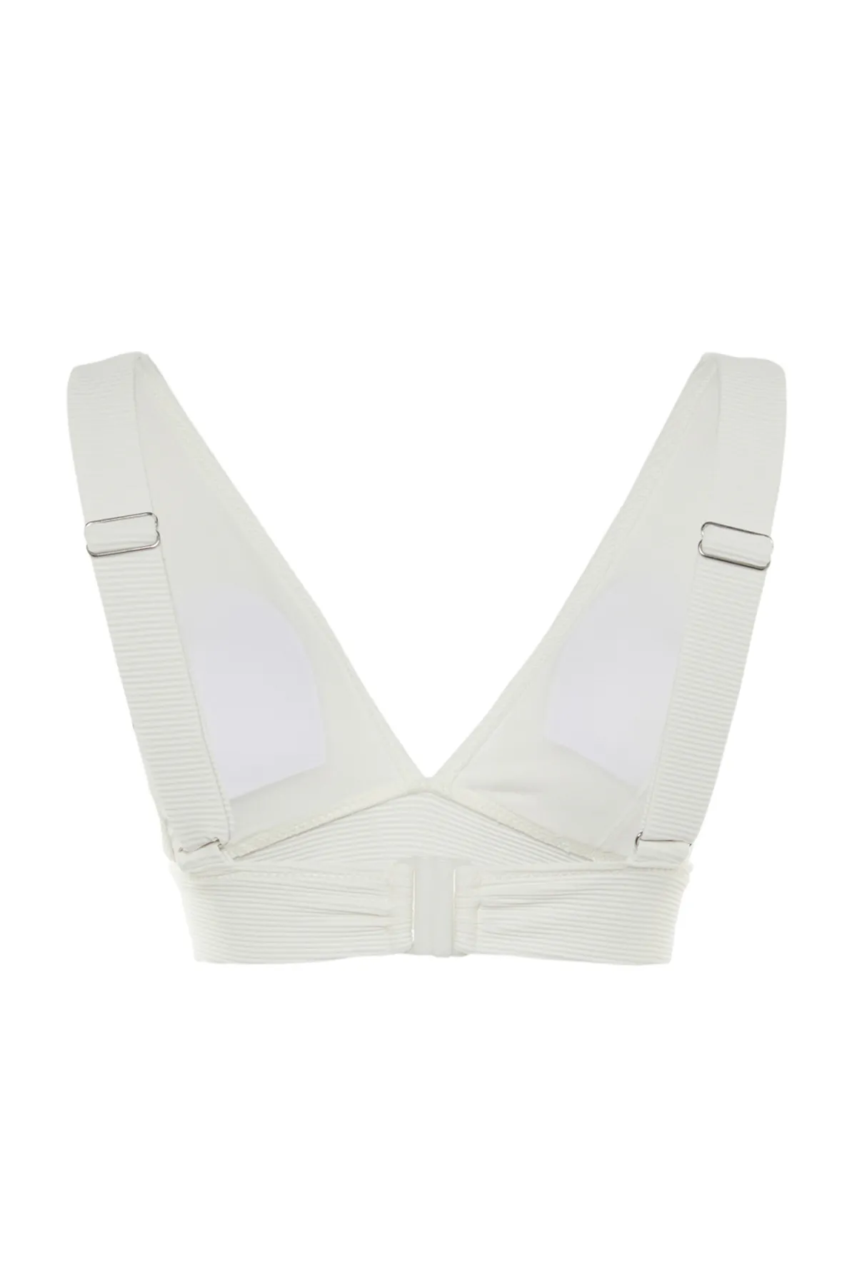 Trendyol Collection  Ecrufarbenes strukturiertes Triangel-Bikinioberteil für die Brautmode TBESS22BU0017