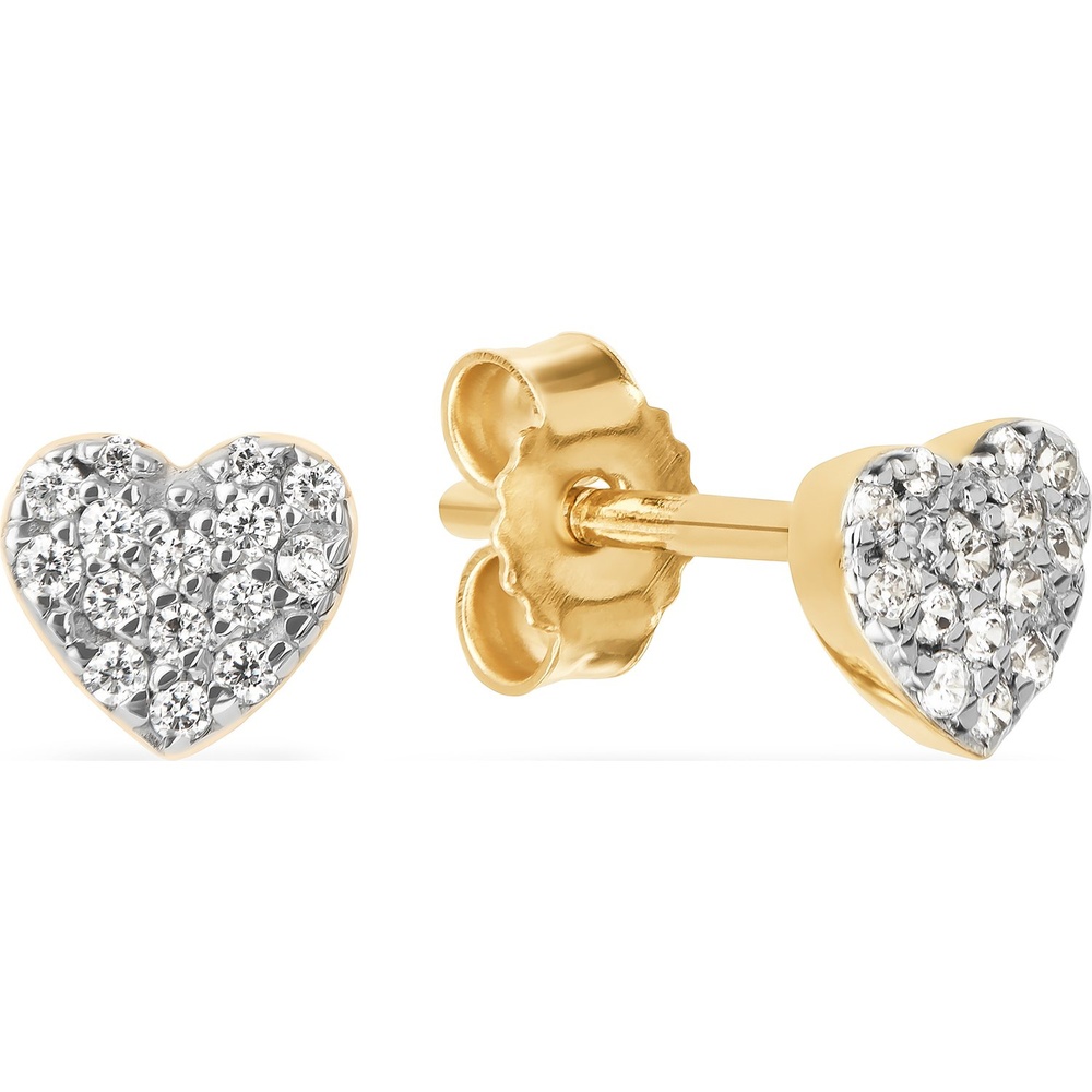 FAVS Boucles d'oreilles à fermoir à poussette 375 Or jaune Boucles d'oreilles