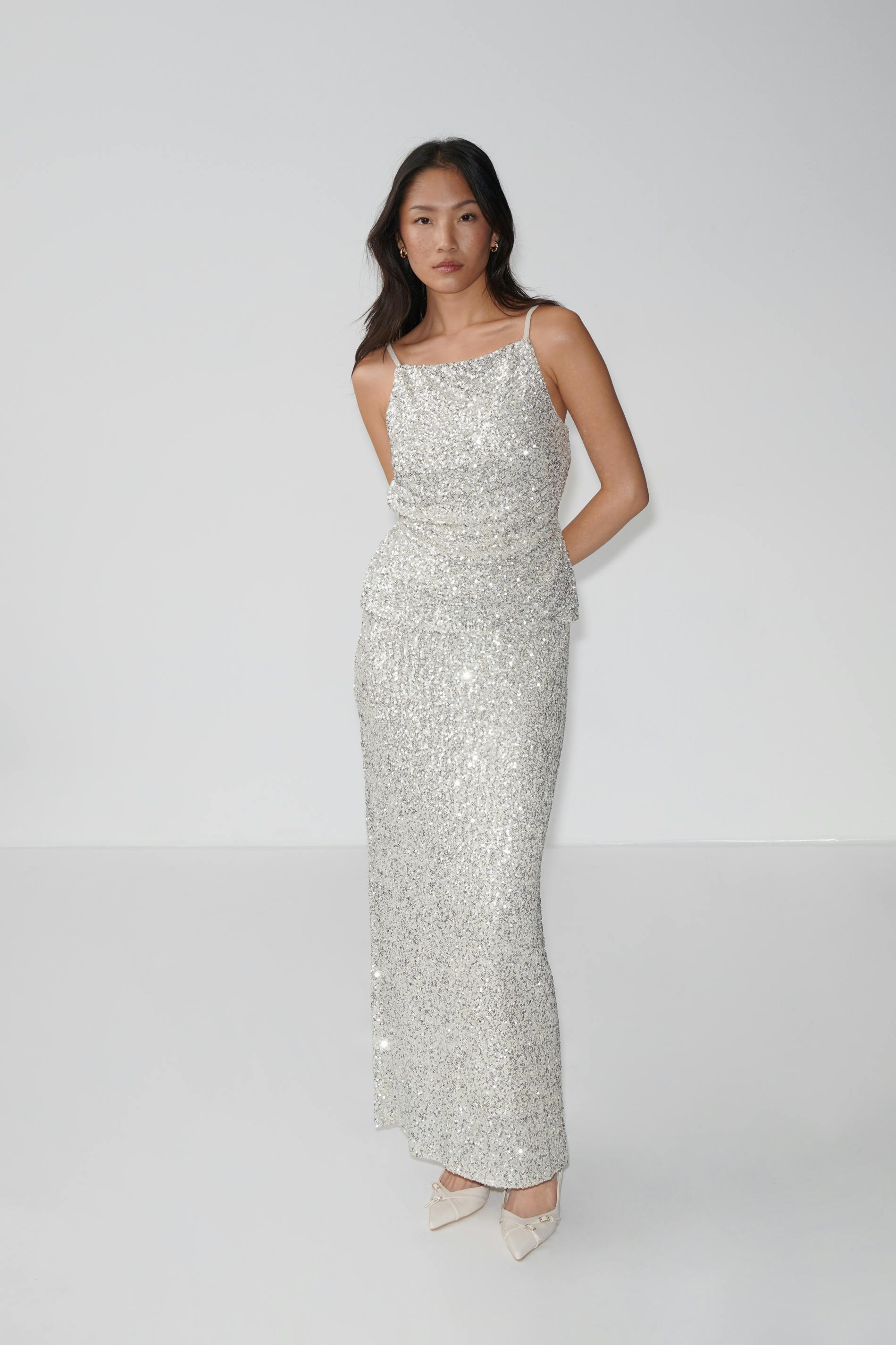 Sequin maxi skirt