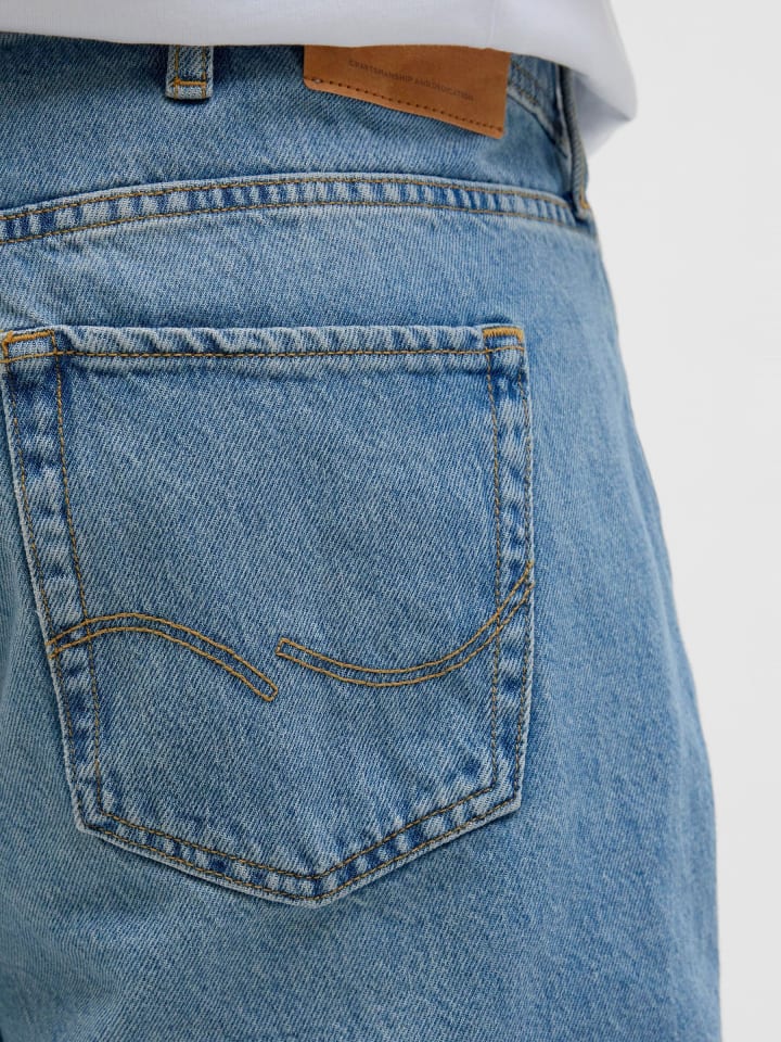 JACK & JONES PLUS Jeans-Shorts in Blue Denim günstig kaufen