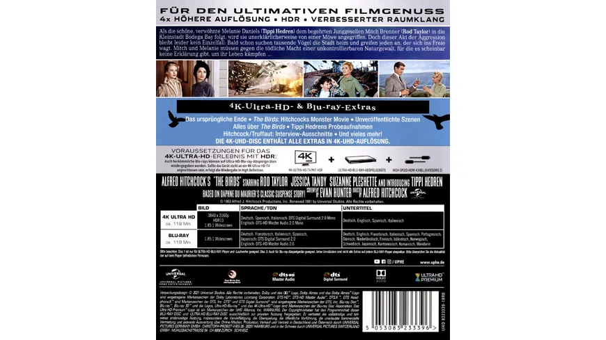 Alfred Hitchcocks Die Vögel  (+ Blu-ray 2D)