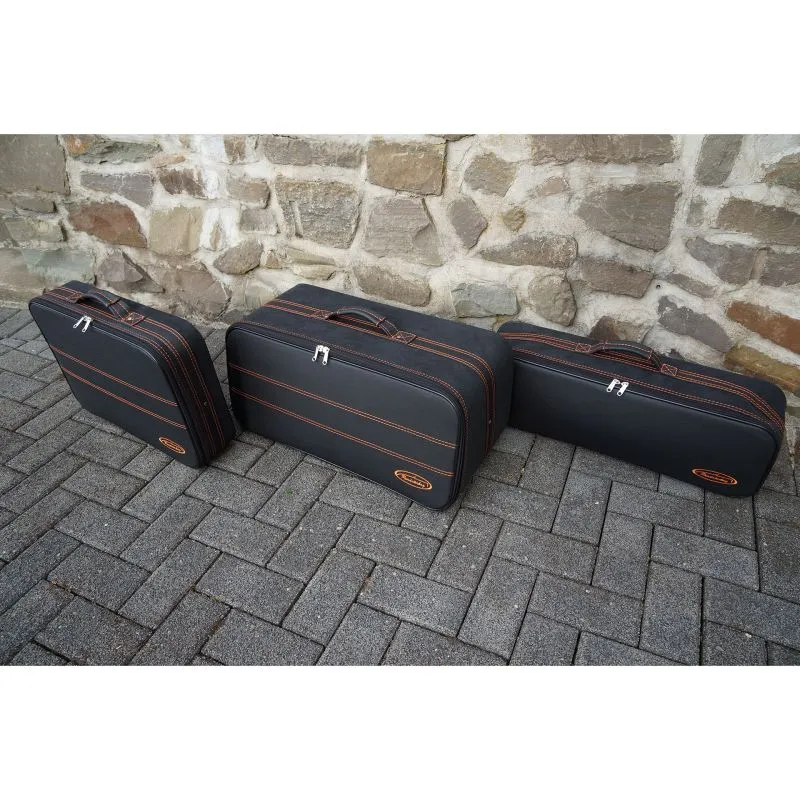 Roadsterbag Mazda MX-5 ND + RF (EU) Sonderedition - 3tlg. Kofferset Kofferraum - Naht Orange\/Futter Schwarz (EU)