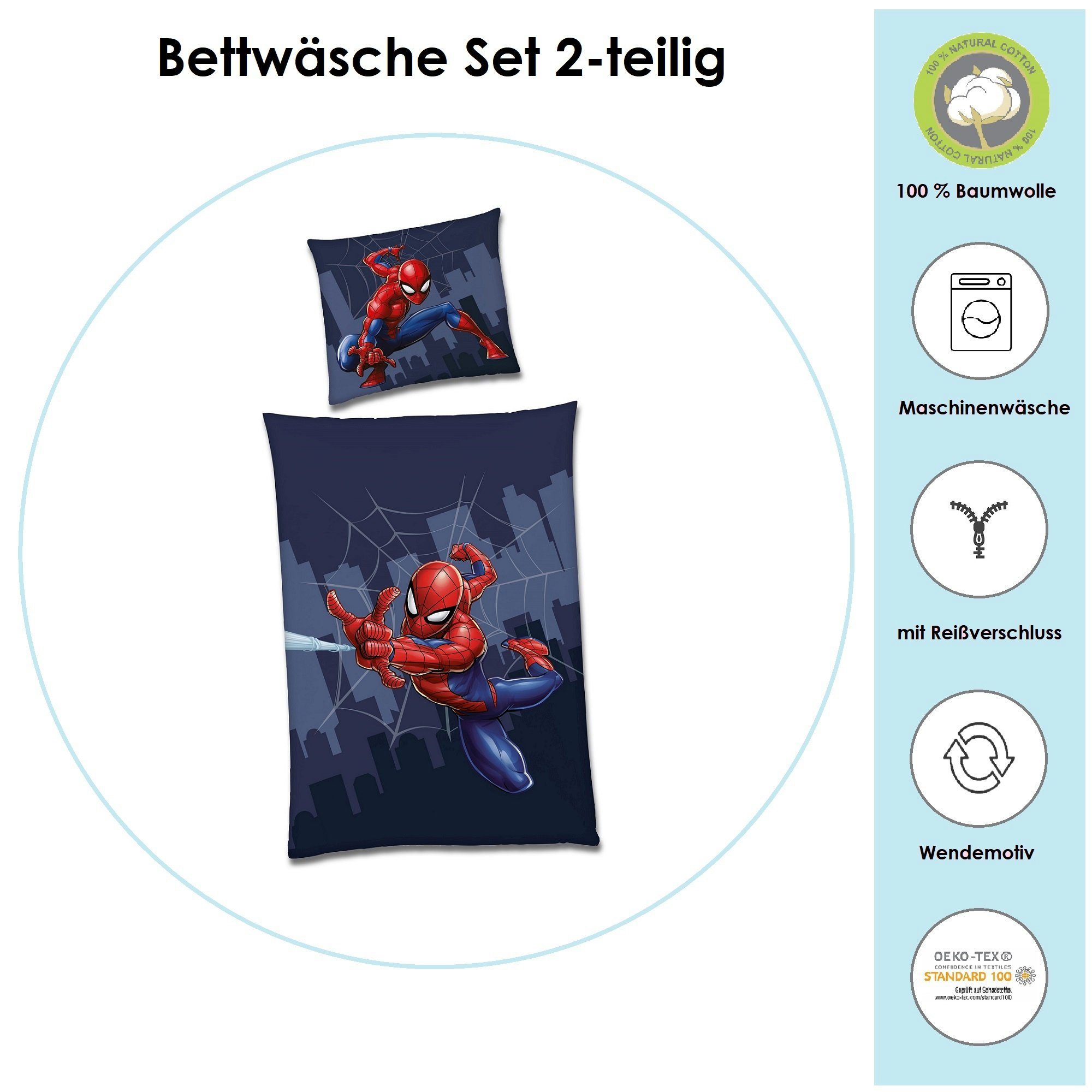Kinderbettwäsche Spiderman 