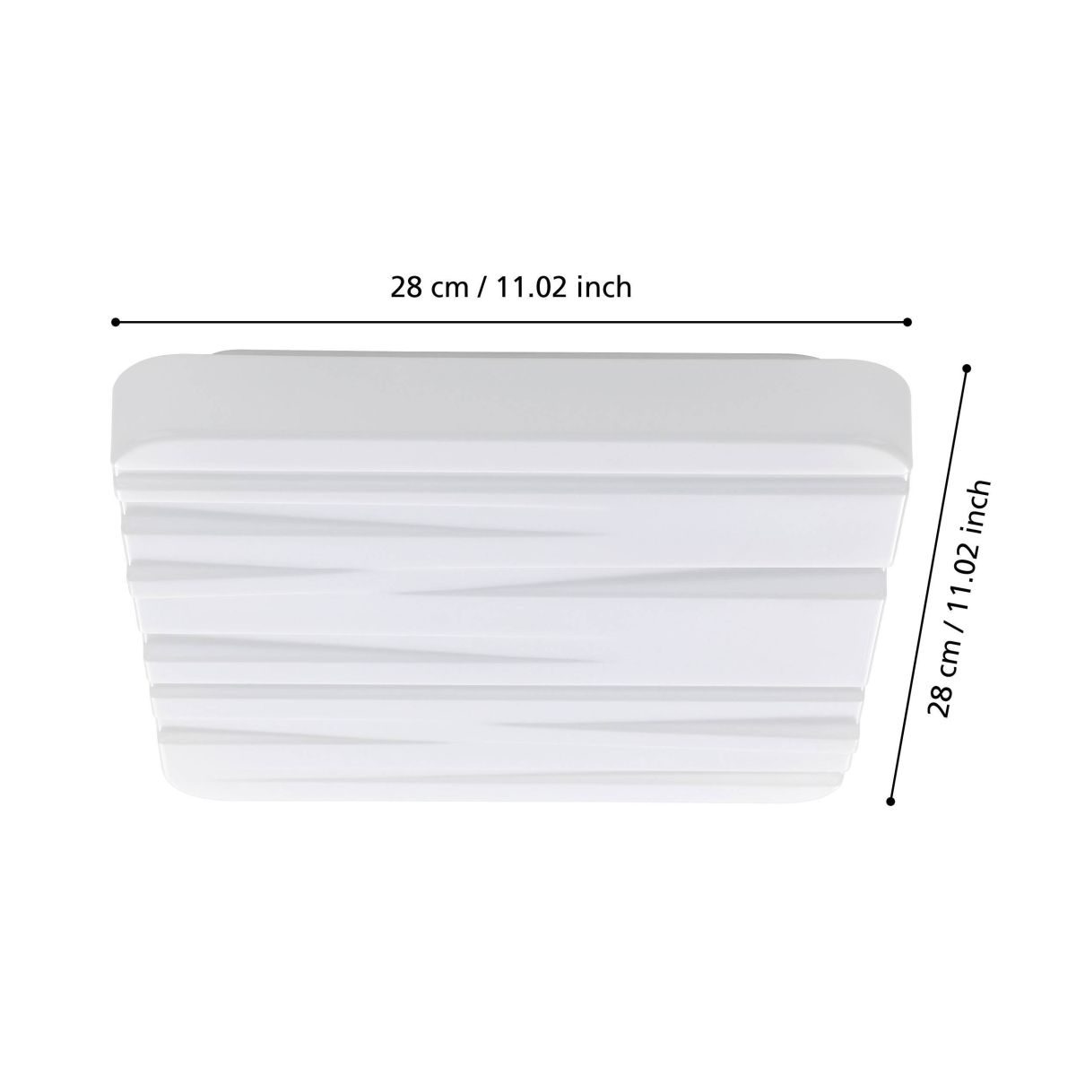 EGLO LED Deckenleuchte Ferentino 28 x 28 cm