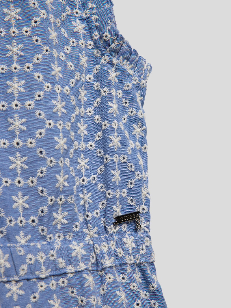 Kleid mit Allover-Muster in blau