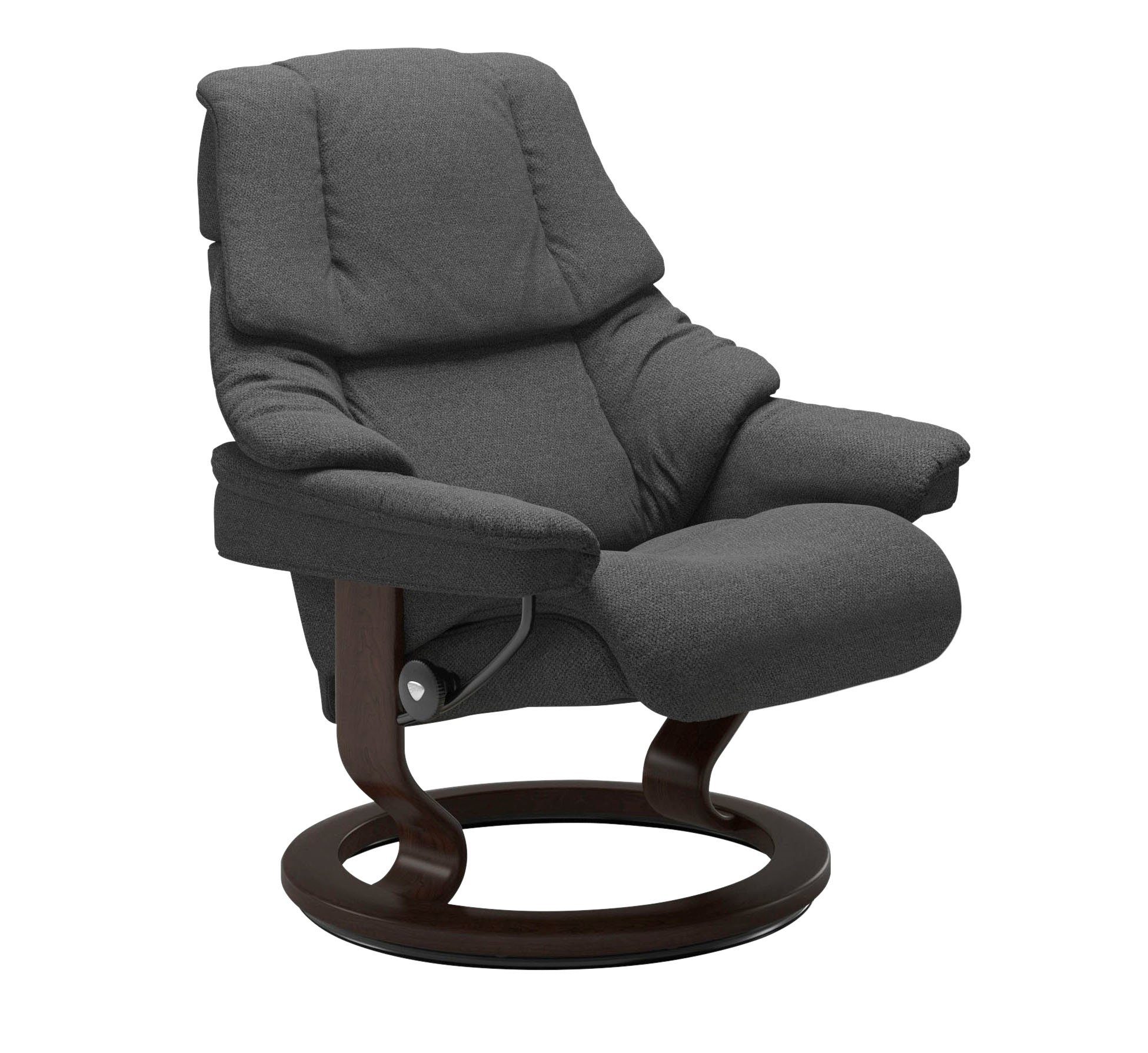 Stressless® Relaxsessel Reno (Set, Relaxsessel mit Hocker), mit Hocker, mit Classic Base, Größe S, M & L, Gestell Braun