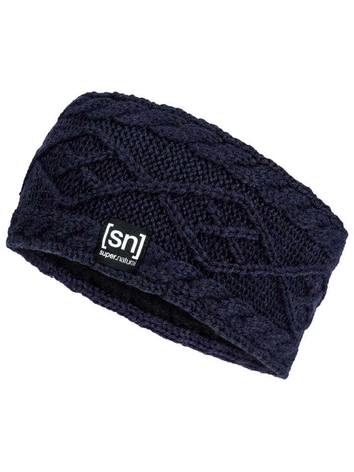 super.natural Merino Stirnband KNIT HEADBAND in dunkelblau günstig kaufen onesize