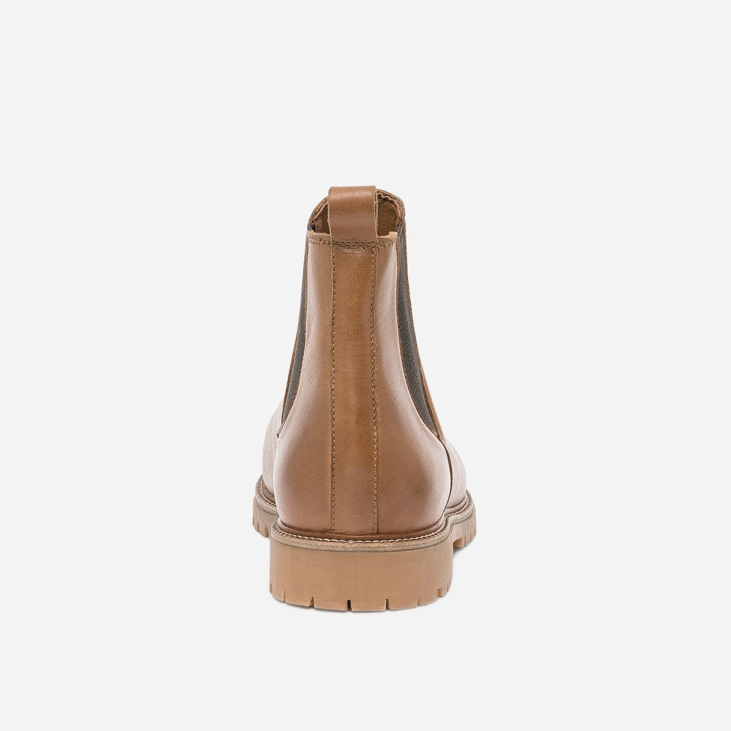 Chelsea boots marron crantée en cuir